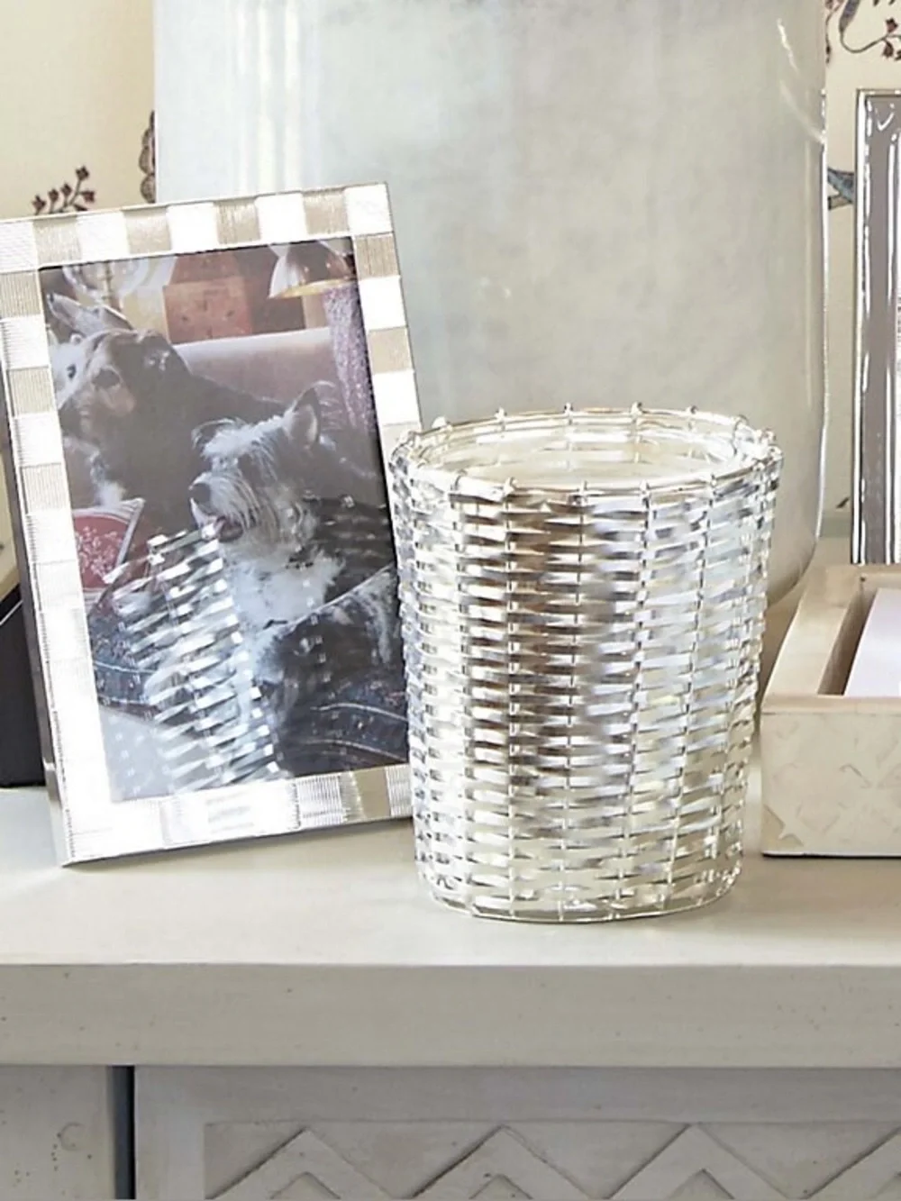 Bunny Williams for Ballard Designs Silver Ribbed Picture Frame